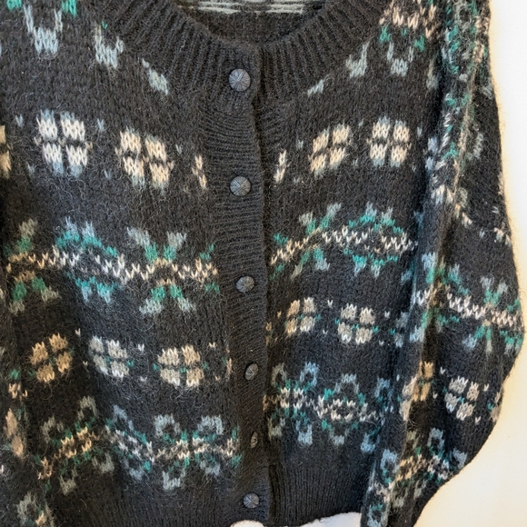 Vintage Benellon Made in Italy Mohair Wool Cardigan Holiday Grandpa Christmas - Picture 2 of 6